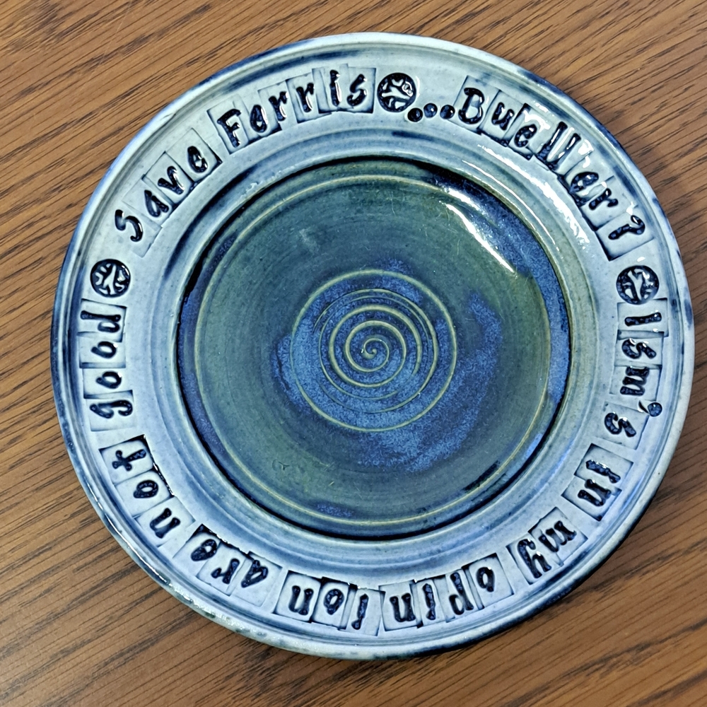 Handmade Ceramic Ferris Bueller Trinket Dish Gen-X